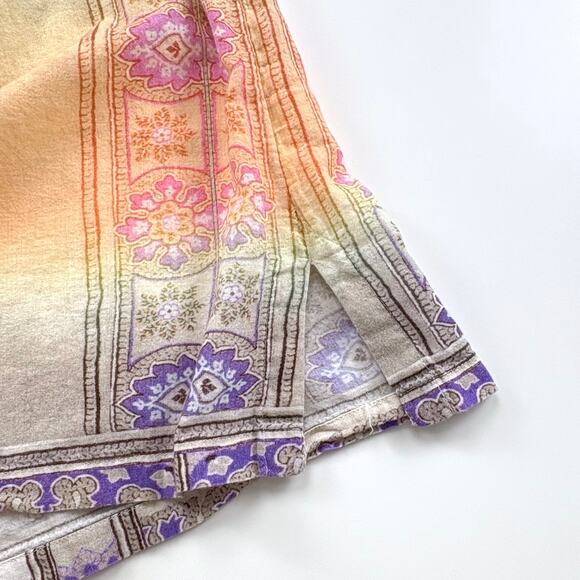 Sundance Floral Embroidered Paisley Print Tunic Top Size Large Multicolor Boho - Picture 6 of 10